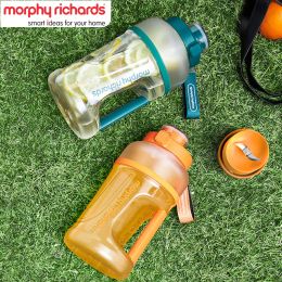 Juicers MORPHY RICHARDS Portable Mini Juicer Juice Maker Dualuse Water Bottle For Outdoor Sports USB Rechargeable BPA Free 1L 4 Colours