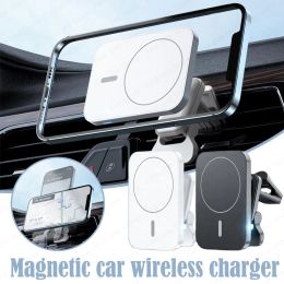 Chargers Magnetic Car Charger Stand For iPhone 14 12 13Pro Macsafe Charging Cradle Car Air Vent Holder For Magsafe iPhone 14Pro 14Plus