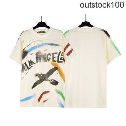 High end designer clothes for Paa Angles painted printed short sleeved t-shirt men women high street loose half sleeve With 1:1 original labels