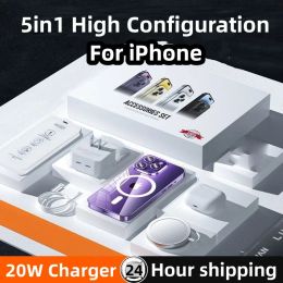 Chargers 5in1 Accessories Box for Apple Wireless Earbuds Pro Case EU PD20W Fast Charger Cable For iPhone X XS XSMAX 11 Pro Max Pro Max