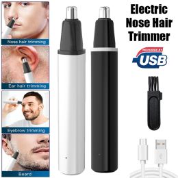 Shavers Electric Nose Hair Trimming Shaver Shaving Eyebrow Removal Shaver USB Rechargeable Face Care for Men 500mAh 14500 Liion Battery