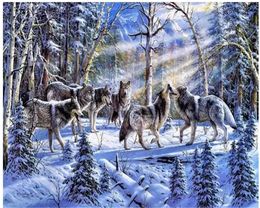 new fashion personality wall paper snowy wolf painting background papel de parede wallpaper