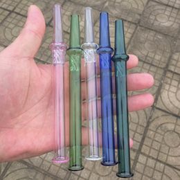 Latest Smoking Twist Colourful Pyrex Glass Pipes Philtre Handpipes Cigarette Holder Bubbler Dabber Tips Portable Innovative Waterpipe Oil Rigs Straw Hand Tube