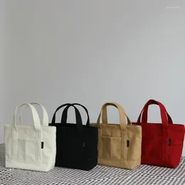 Shopping Bags Women's Spring And Summer Canvas Handbag Literature Art Simple Lovely Hand Bag Mobile Phone Small Fashion Trend