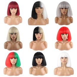 human curly wigs Hot selling wigs fashionable makeup dance parties nightclubs headwear broom style wigs