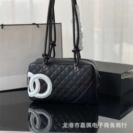 Tote bag high definition Version black and white panda vintage medieval long handle horizontal diamond grid pillow womens