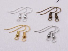 DIY Earrings Hooks Whole High Quality Vintage Fashion Alloy Bead Spring Earring Hook Jewellery Findings Components LP0028747429