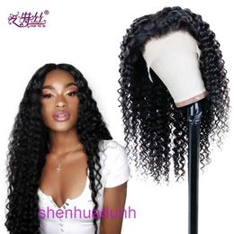 2+1 wig headband deep wave transparent lace human hair