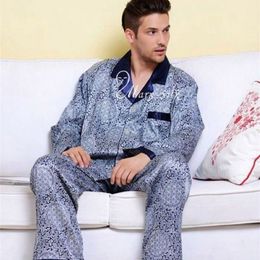 Mens Silk Satin Pyjamas Set Pyjama Pyjamas PJS Sleepwear Set Robe Robes Nightgown U.S.S M L XL 2XL 3XL Plus Blue Brown 240423