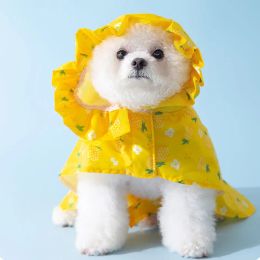 Raincoats New Pet Raincoat With Traction Buckle Corgi Pet Reflective Waterproof Windproof Hooded Poncho Small Medium Dog Outdoor Apparel