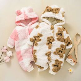 One-Pieces Newborn Baby Clothes 3 to 24 Months Cute Bear Onesies For Girl Boy Long Sleeve Hoodie Winter Infant Romper Toddler Jumpsuit