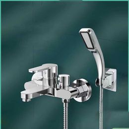 Bathroom Shower Sets Tianview Hot and Cold Shower Mixing Valve Bathroom Shower Hidden Simple Triple Shower T240422