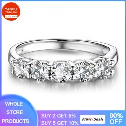 Bands Original Certified Tibetan Silve Ring Luxury Band Zircon Rings For Women Eternity Promise CZ Crystal Finger Ring Wedding Jewelry