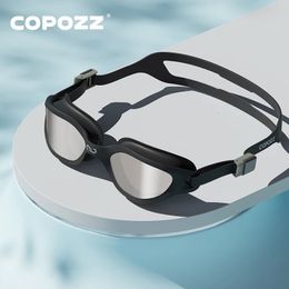 COPOZZ HD Adjustable Swimming Goggles Anti-Fog UV Protection Swimming Glasses Professional Silicone Swimming Glasses For Men 240418