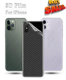 3D Carbon Fiber Back Film Antifingerprint Protective Film For iPhone 11 XR XS Max Back Screen Protector For iPhone12 Pro MAX 6 7 5284690