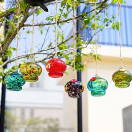 Garden Decorations Set Of 6 Glass Hummingbird Feeder For Outdoor Hand Blown Feeders Tree Yard Decor Outside