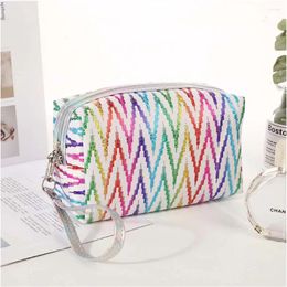 Cosmetic Bags Capacity Makeup Organizer Waterproof PVC Wash Pouch Toiletry Bag Bath Storage Make Up Case Anise Laser