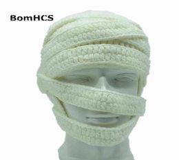 BomHCS Novetly Cool Zombie Mask Beanie Bandage 100 Handmade Knitted Funny Hat Cap 2202108566900