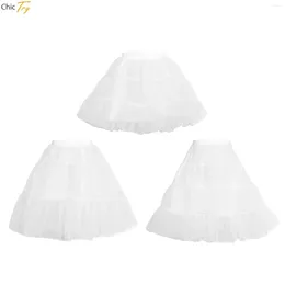 Women's Sleepwear Short Organza Petticoat For Cocktail Dresses Crinoline Wedding Bridal Underskirt White Loopless Tiered Tutu