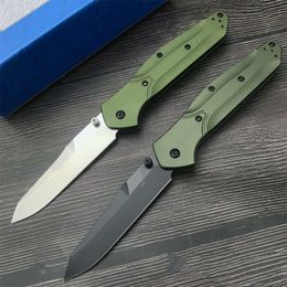 Tactical Osborne Assisted Folding Pocket Knife D2 Blade Green Aluminium Alloy Handles Outdoor Camping Hunting Knives EDC Tool