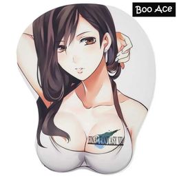 Mouse Pads Wrist Rests Tifa Sexy Breast Boob Oppai Mouse Pad Y240423