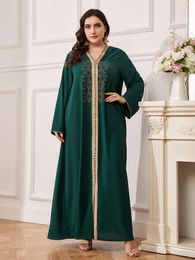 Ethnic Clothing Eid Ramadan Muslim Women Plus Size Dubai Hooded Dress Abaya Morocco Kaftan Islam Djellaba Arabic Robe Turkey Party Gown