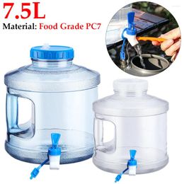 Water Bottles 7.5L Portable Container Multifunction Outdoor Tank Large Capacity Drinking Bucket For Hiking Self-Driving Tour