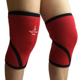 Safety Free shipping Vigour Power Gear 7mm Knee Sleeves Knee Pads Knee Support for Sports Fitness Warmth Compression Recovery