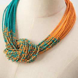 Accessories National Style Necklace Hand Beaded weave Bohemia fashion Adjustable Retro multistorey Fishing line tie Rice Bead Necklace