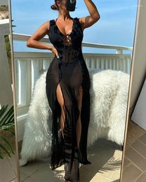 Women's Swimwear Solid Colour Beach Wear Bikini Conservative Long Skirt Cardigan Three-piece Split Swimsuit Female