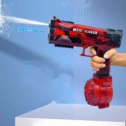 Gun Toys Electric Water Gun Fullyautomatic Continuous Firing Summer New Childrens Water Gun Large CapacityPool Summer Gifts for Toys T240422