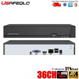 Lens USAFEQLO H.265 10/16/32/36CH CCTV NVR for 4K/5MP/4MP/3MP/2MP ONF 2.0 IP Camera metal network video recorder P2P for cctv system