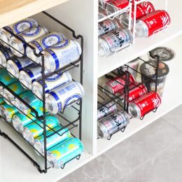 Racks 2Pack Can Beverage Dispenser Rack, Stackable Can Storage Organizer for Pantry or Refrigerator Dispenser