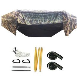 Camp Furniture New Multi-functional insect net waterproof windproof ultralight parachute hammock aerial tent Portable Outdoor Camping 270x140cm Y240423