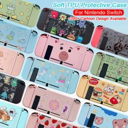 Cases Cute Cartoon Anime Case For Nintendo Switch NS Joy Con Game Controller Shell Kawaii Soft Silicone Protective Cover Accessories