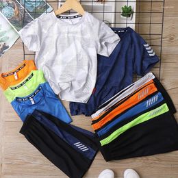 Clothing Sets Boys' Sports 2 PCS Set Summer All Sky Star Big Round Neck Short Sleeve T-shirt Shorts