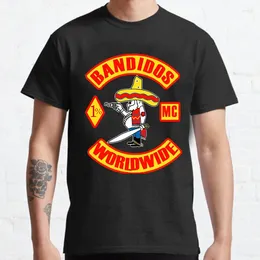 Men's T Shirts Vintage Men Clothes Bandidos Motorcycle Club Shirt Summer Women Male Funny Cartoon Graphic Tshirts Ropa Mujer Breathable Tops