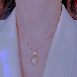 Necklaces 2022 New Colorful Mermaid Beads Set Zircon Pendant Necklace Female Personality Fashion Necklace Wedding Jewelry Birthday Gifts