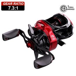 Accessories Baitcasting Fishing Reels 18 Ball Bearings 10kg Max Drag 7.3:1 Gear Ratios Metal Line Cup Saltwater Freshwater Pike Casting Reel