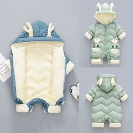 Coats 2022 new Baby clothes Winter Snowsuit Plus Velvet Thick Boy Jumpsuit 03 Yrs Newborn Romper Baby Girls Overalls Toddler Coat 30