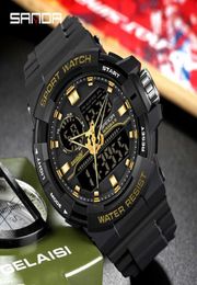 SANDA Top Brand Military Sports Watch Men039s G style S shock Watch Men039s Quartz Watch 50M Waterproof Luminous Clock G10228338035