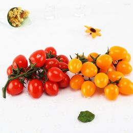 Party Decoration High Quality Artificial Tomato Red & Yellow Fake 19cm Cabinet Showcase Decor Fruit Vegetable House Kitchen