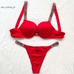 Sexy Set 2023 Women Lingerie 2 Piece Push Up Bra and Panty Adjustable Lace Letter Brand Design Underwear Sets 231129 344