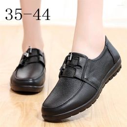 Casual Shoes Large Size Mother Leather Cowhide Soft Bottom Flat Middle-aged And Elderly Non-slip Women's