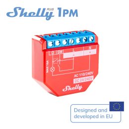 Control Shelly Plus 1PM Smart Home Life WiFi Relay Switch Control And Measure Power Consumption Range Of Appliances Office Equipment