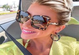 Fashion Oversized Leopard Sunglasses Women Vintage Brand Designer Plastic Female Big Frame Gradient Sun Glasses UV4008728802