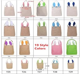 2019 Easter Bunny Bag Ears Bags Cotton Material Easter Burlap Celebration Gifts Christmas Bag Cotton Linen Basket Bag Packing Hand4230355