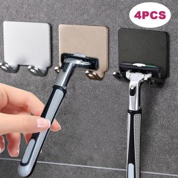 Shavers Bathroom Stainless Steel Razor Holder Storage Hook Wall Men Shaving Shaver Shelf Punch Free Razor Rack Accessories Organisation