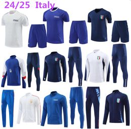 24-25 Italy tracksuit tuta maglia jersey 24 25 Italia Italie football training suit survetement camiseta SOCCER chandal kit football men kids uomo calcio jacket