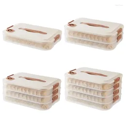 Storage Bottles Multi-layer Dumpling Box With Lid Organise Holder Cooking Accessory For Kitchen Refrigerator Food